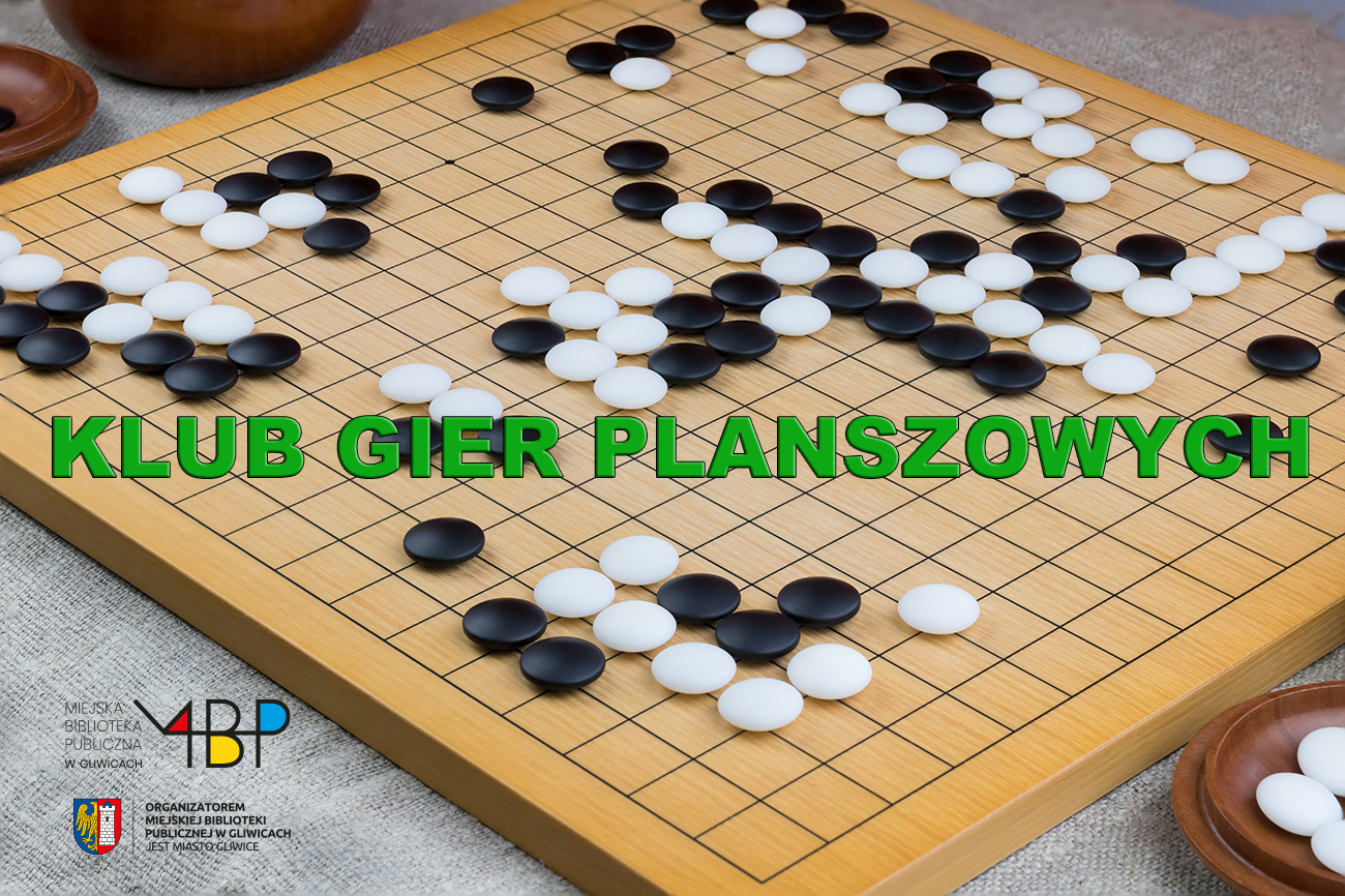 Baner projektu "Klub Gier Planszowych", na tle plansza do gier