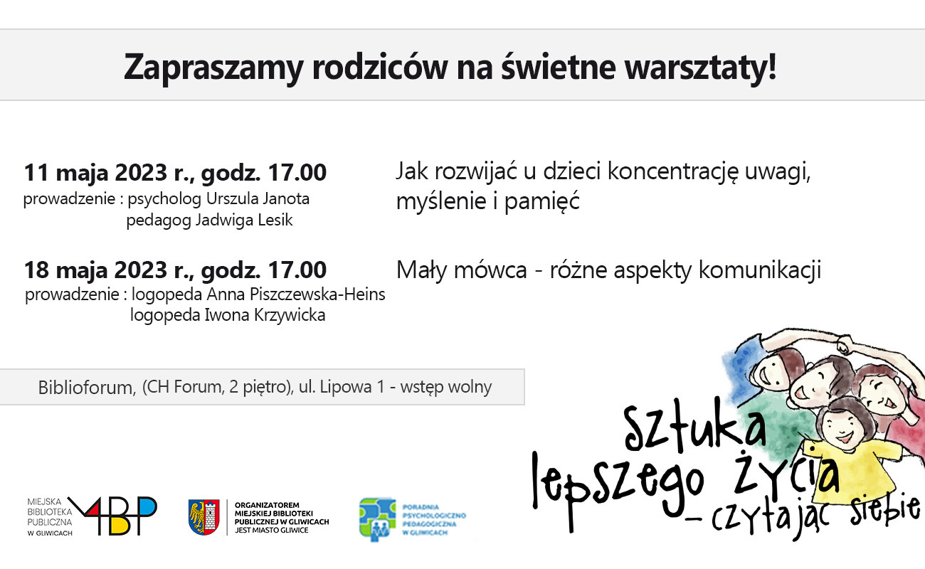 Baner z informacją o warsztatach